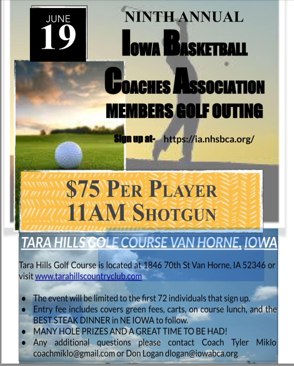 IBCA Golf Event Flyer, June 19, 2023
